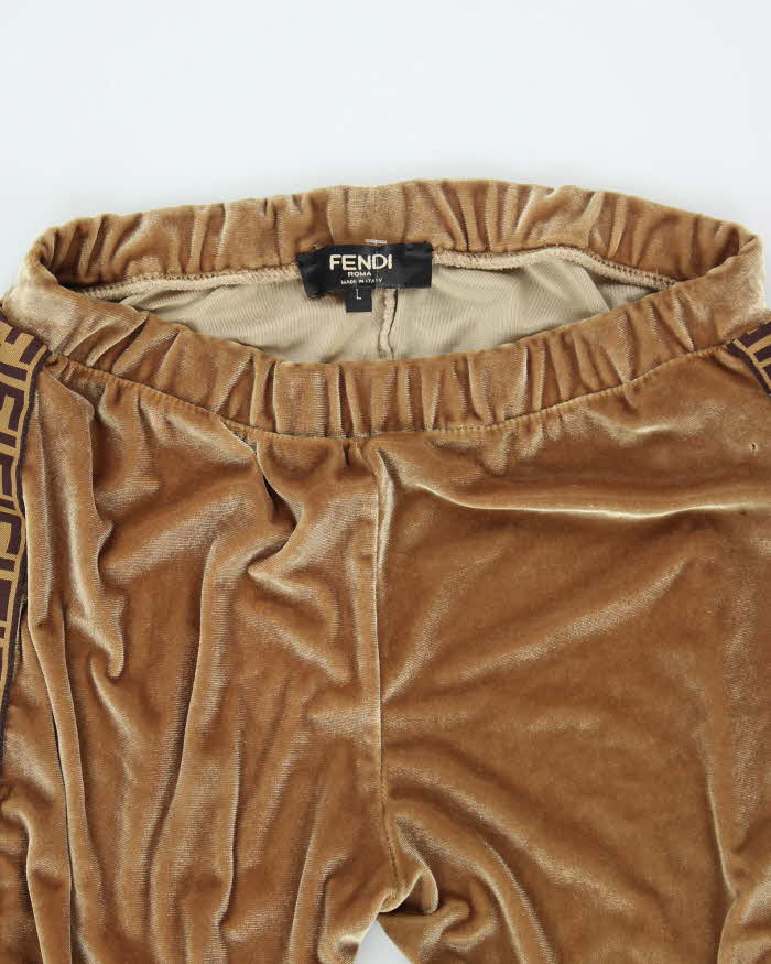 Vintage Y2K Fendi Gold Trimming Two Set Tracksuit - L