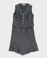 Vintage Pierre Cardin Waist Coat &amp; Skirt Suit - M