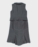 Vintage Pierre Cardin Waist Coat &amp; Skirt Suit - M