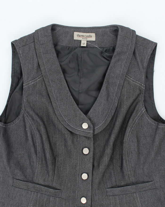 Vintage Pierre Cardin Waist Coat &amp; Skirt Suit - M