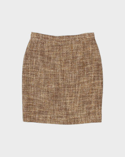 Vintage 1980s Women's Valentino Miss V Tweed Wool Two-Piece Blazer & Skirt Suit - L