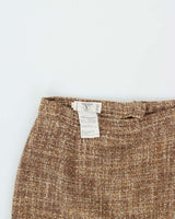 Vintage 1980s Women's Valentino Miss V Tweed Wool Two-Piece Blazer &amp; Skirt Suit - L