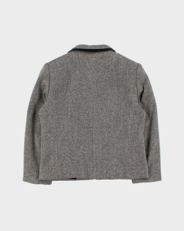 Vintage Women's Jaeger Grey Wool Two-Piece Skirt Suit - S