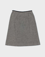 Vintage Women's Jaeger Grey Wool Two-Piece Skirt Suit - S