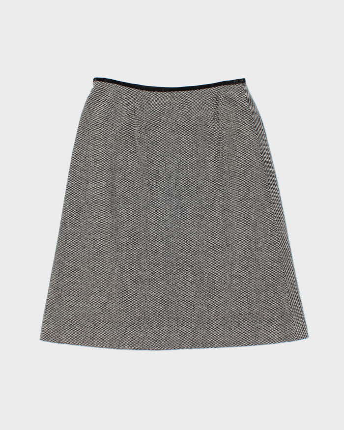 Vintage Women's Jaeger Grey Wool Two-Piece Skirt Suit - S