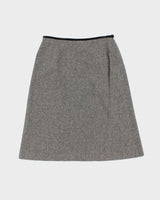 Vintage Women's Jaeger Grey Wool Two-Piece Skirt Suit - S