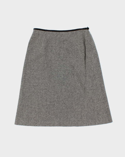 Vintage Women's Jaeger Grey Wool Two-Piece Skirt Suit - S