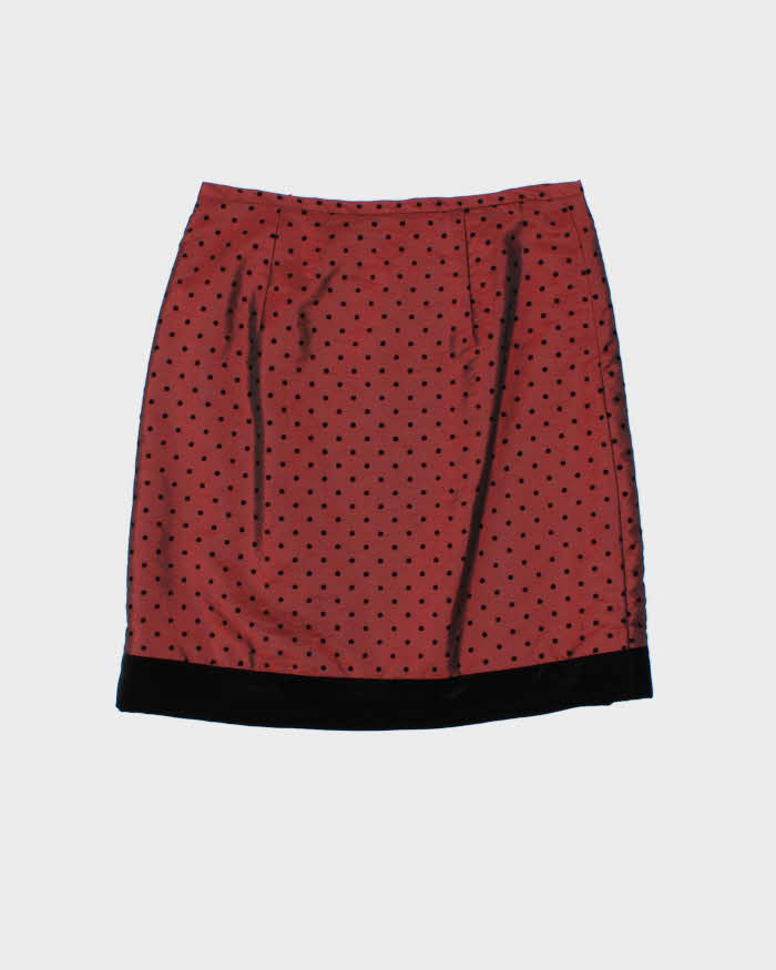 Vintage Northern Hemisphere Iridescent Velvet Trim Skirt Suit - S