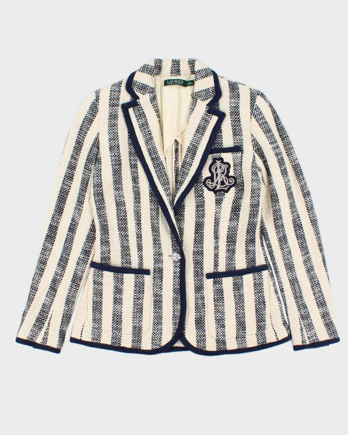 DS Vintage Lauren Ralph Lauren Tweed Single Breasted Blazer Jacket - S