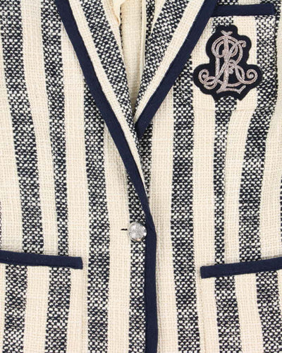 DS Vintage Lauren Ralph Lauren Tweed Single Breasted Blazer Jacket - S