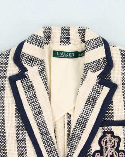 DS Vintage Lauren Ralph Lauren Tweed Single Breasted Blazer Jacket - S
