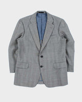 Vintage 1990s Burberry Japan Women's Wool &amp; Mohair Single Breasted Blazer - M