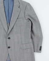 Vintage 1990s Burberry Japan Women's Wool &amp; Mohair Single Breasted Blazer - M