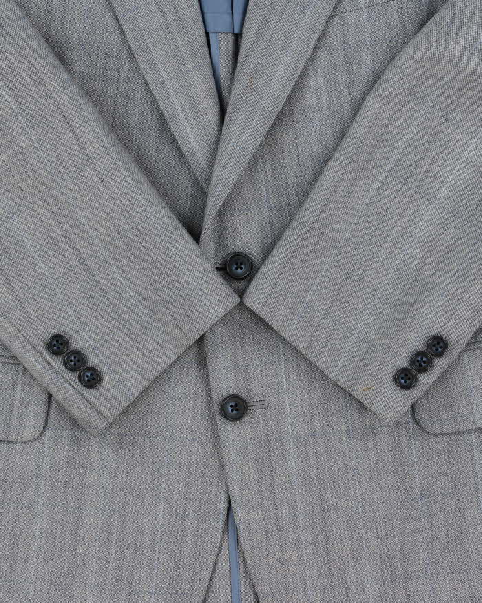 Vintage 1990s Burberry Japan Women's Wool &amp; Mohair Single Breasted Blazer - M