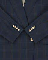 Vintage 1990s Burberry Japan Wool Check Women's Double Breasted Oversized Blazer - L