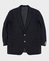 Vintage 1990s Burberry Japan Wool Women's Single Breasted Oversized Blazer - L