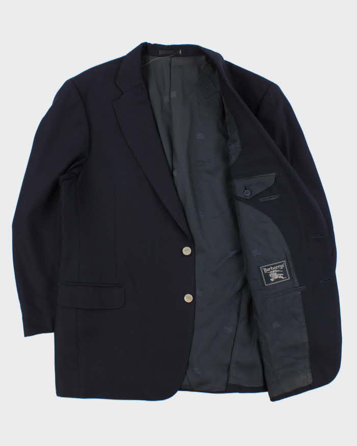 Vintage 1990s Burberry Japan Wool Women's Single Breasted Oversized Blazer - L