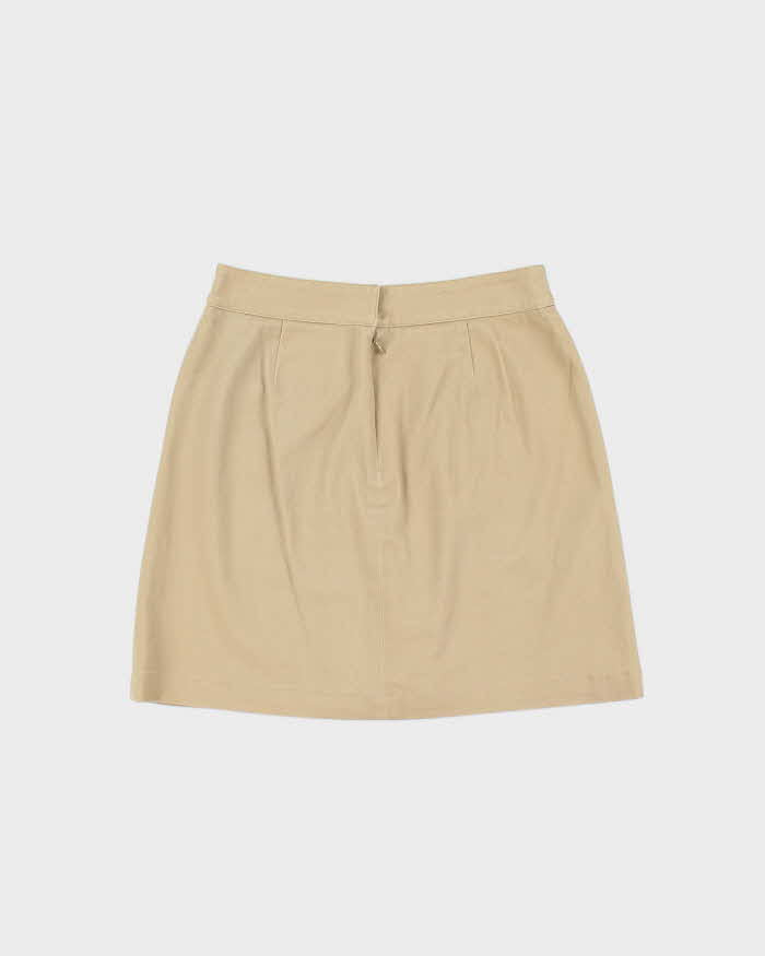 Vintage Y2K 00s DKNY Tan Canvas Women's Two-Piece Skirt Suit - S