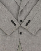 Vintage 1990s Burberry Japan Women's Tasmanian Wool Houndstooth Single Breasted Oversized Blazer - L