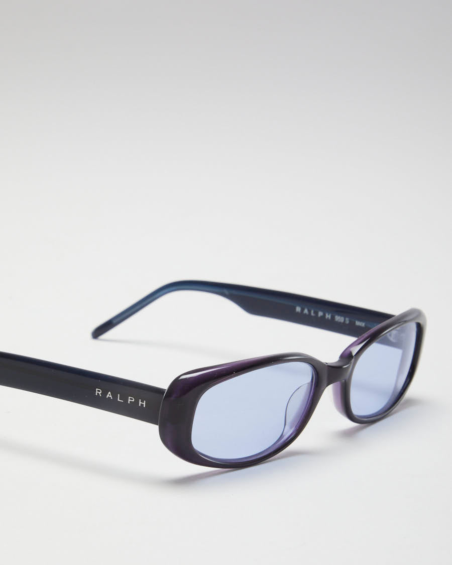 Vintage 90s Ralph Lauren Black &amp; Purple Thin Sunglasses - O/S