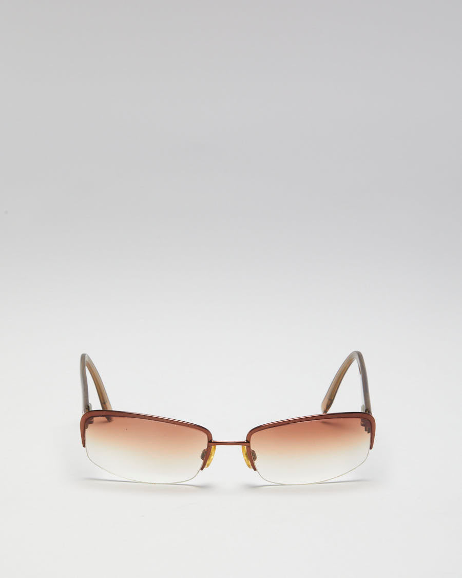 Vintage 90s Anne Klein Brown Thin Sunglasses - O/S