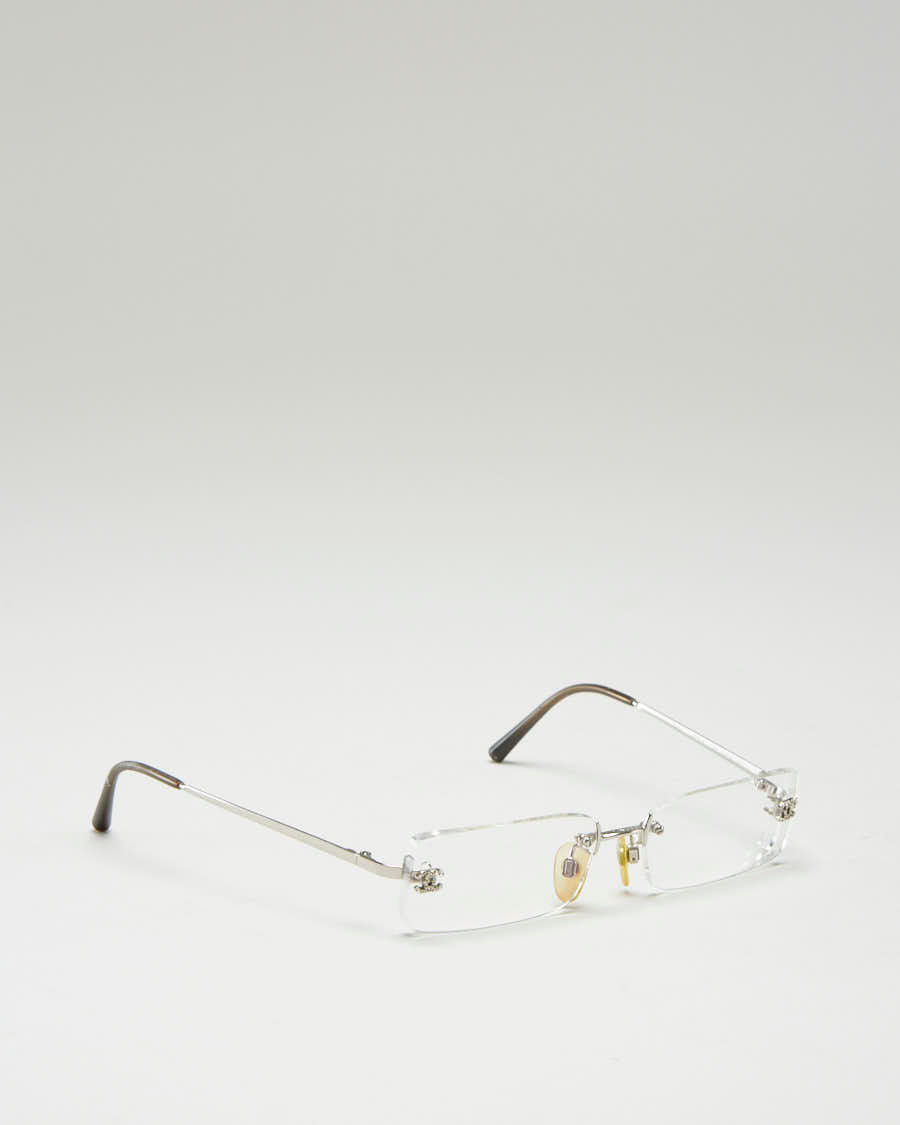 Silver Y2K Chanel Wired Glasses