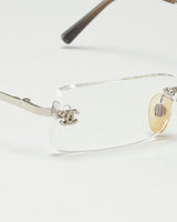 Silver Y2K Chanel Wired Glasses