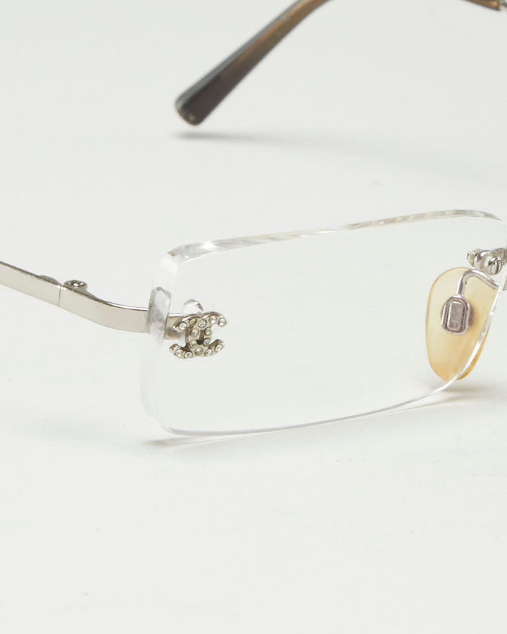 Silver Y2K Chanel Wired Glasses