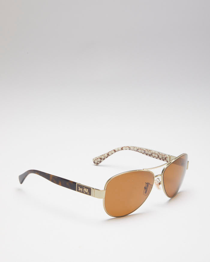 Coach Brown Gold Women's Sunglasses