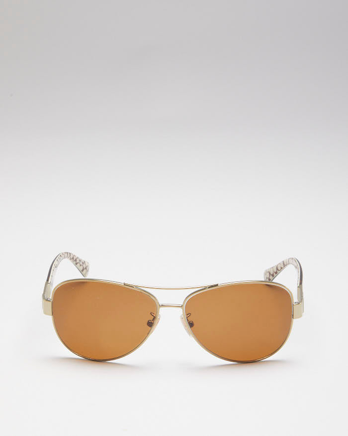 Coach Brown Gold Women's Sunglasses