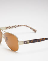 Coach Brown Gold Women's Sunglasses