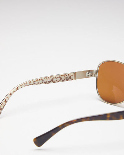 Coach Brown Gold Women's Sunglasses