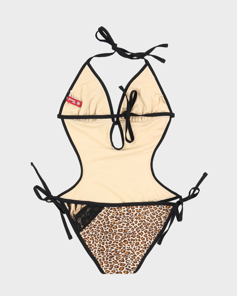 Guess Y2K Leopard Print Bikini - S