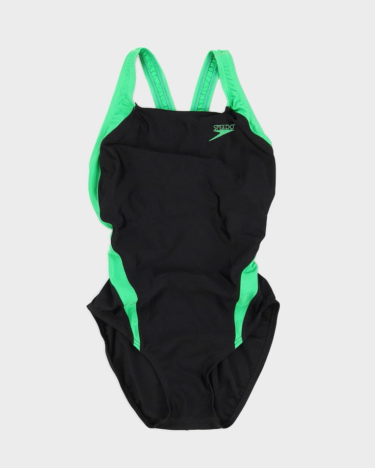 Black and Green Speedo Swimsuit - S