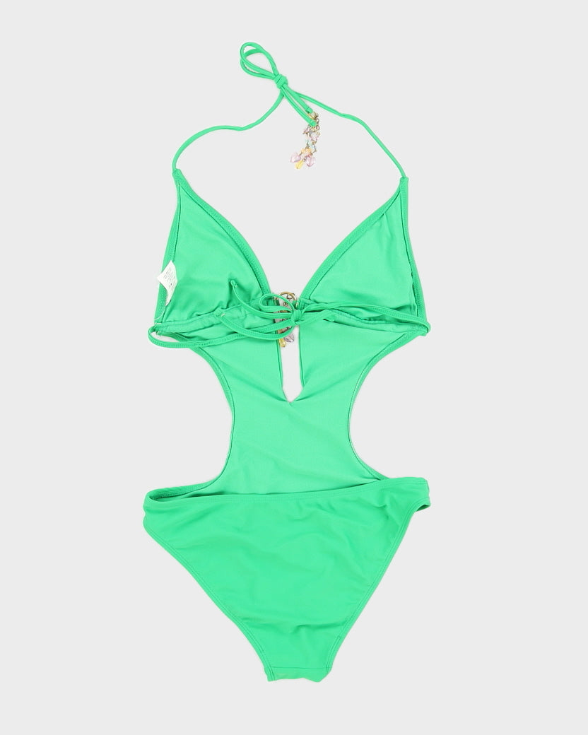 Y2K Green Cut Out Swimsuit - S