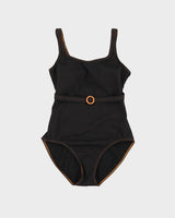 Vintage Belted Swimsuit - M