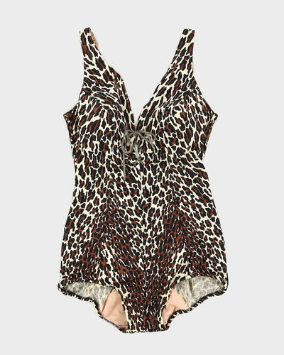 1970s Cole of California Leopard Print Swimsuit - M