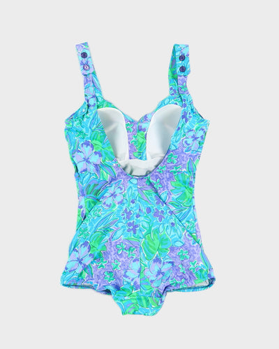 60s Maxine of Hollywood Floral Swimsuit - S