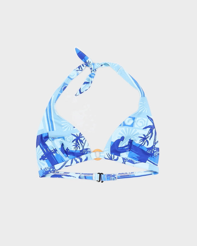 Y2K 00s Body Glove Tropical Blue Bikini - XS