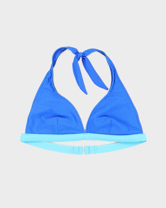 Vintage 90s Beach Stop Cobalt Blue Bikini Top - M