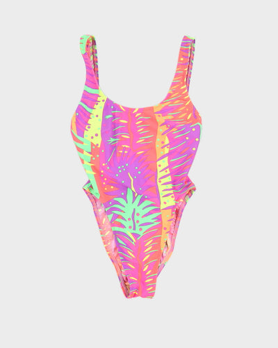 Vintage 90s Neon Printed One Piece - XS