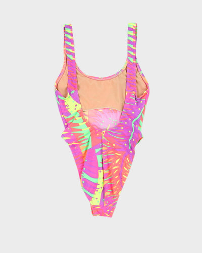 Vintage 90s Neon Printed One Piece - XS