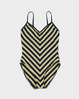 Vintage Striped Swimsuit - M