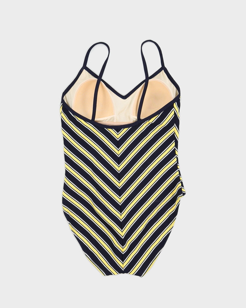 Vintage Striped Swimsuit - M