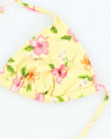 Vintage Y2k 00s Xhilaration Hawaiian Flower Rhinestone Bikini Top - M