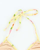 Vintage Y2k 00s Xhilaration Hawaiian Flower Rhinestone Bikini Top - M