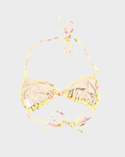 Vintage Y2k 00s Xhilaration Hawaiian Flower Rhinestone Bikini Top - XL