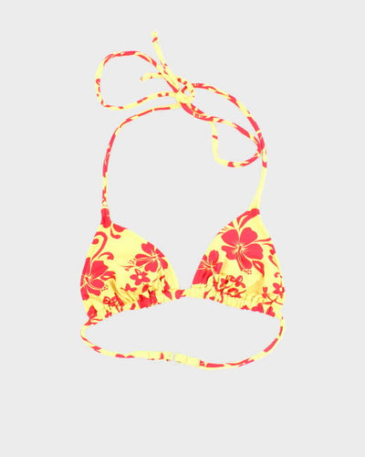 Vintage Y2k 00s Sunset Beach Hawaiian Flower Bikini Top - S