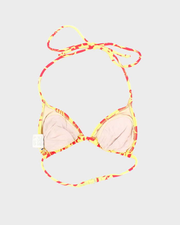 Vintage Y2k 00s Sunset Beach Hawaiian Flower Bikini Top - S