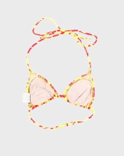 Vintage Y2k 00s Sunset Beach Hawaiian Flower Bikini Top - S